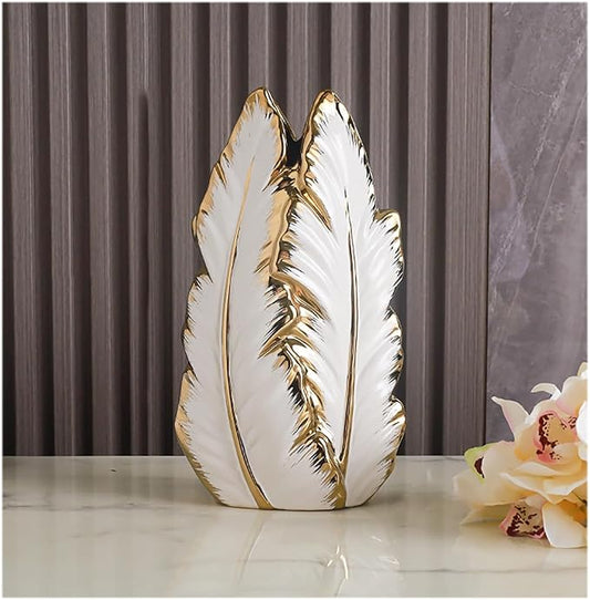 Nordic Light Gold Painted Ceramic vase