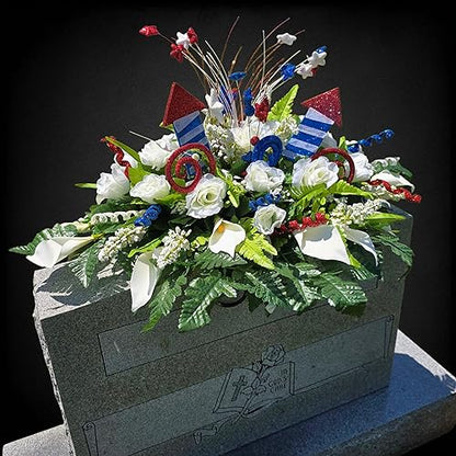 Realistic Silk Faux Floral Artificial Grave Flowers