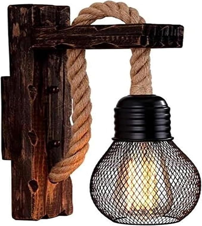 Wall lamp V-intage Hemp Rope Wall Lights Fixture