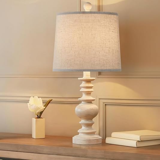 20.5" Farmhouse Lamps for Bedrooms