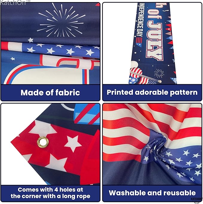 4th of July Yard Banner for Independence Day Decorations