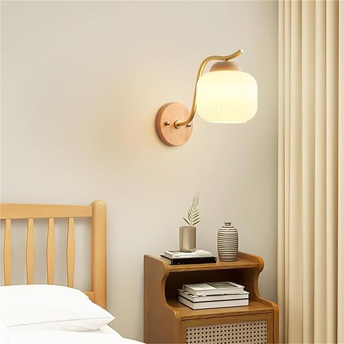 Vintage Glass Wall Sconce Light Fixture
