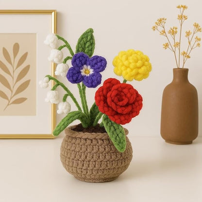 Unrealistic Flower Decoration in Pot - Handmade