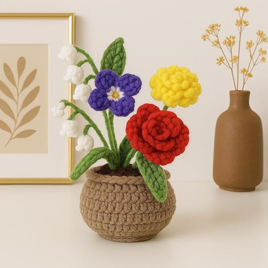 Unrealistic Flower Decoration in Pot - Handmade