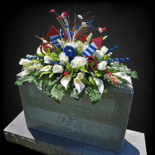 Realistic Silk Faux Floral Artificial Grave Flowers