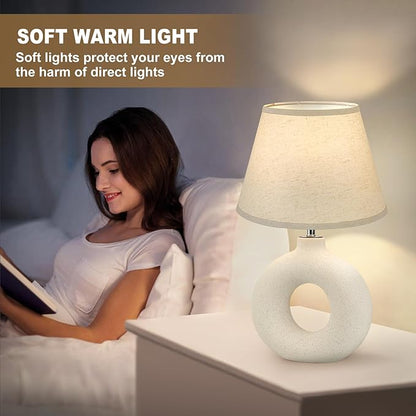 Boho Table Lamp for Living Room Bedroom 21"