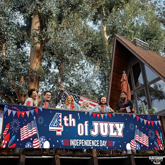 4th of July Yard Banner for Independence Day Decorations