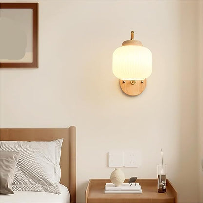 Vintage Glass Wall Sconce Light Fixture