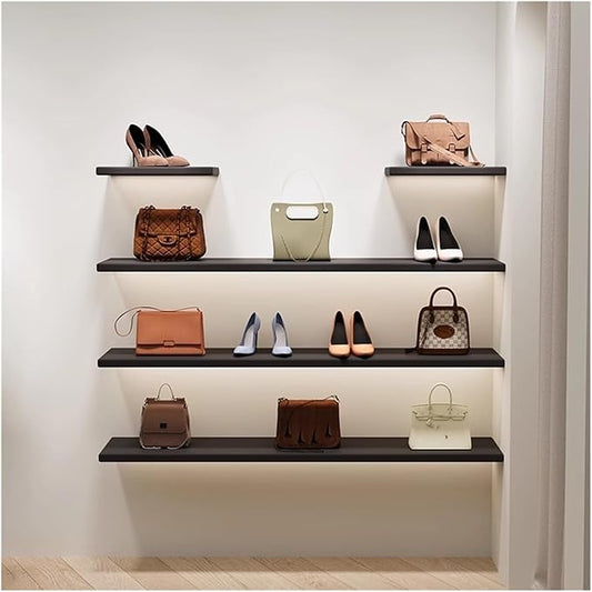 Floating Shelves with LED Lights