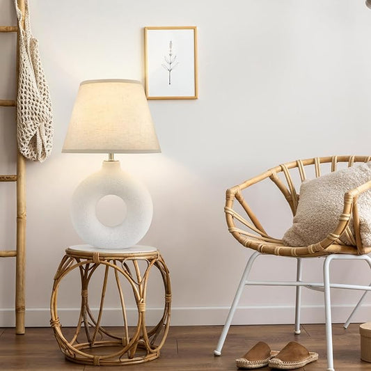 Boho Table Lamp for Living Room Bedroom 21"