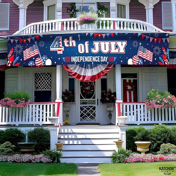 4th of July Yard Banner for Independence Day Decorations