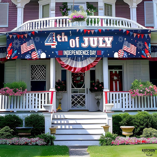 4th of July Yard Banner for Independence Day Decorations