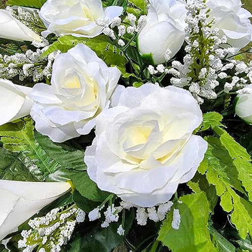 Realistic Silk Faux Floral Artificial Grave Flowers