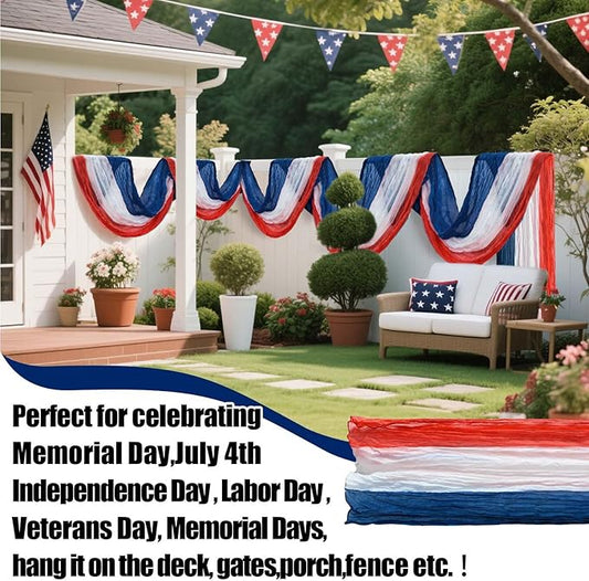 3 * 20ft Patriotic Bunting Banner Flag Outdoor Decoration