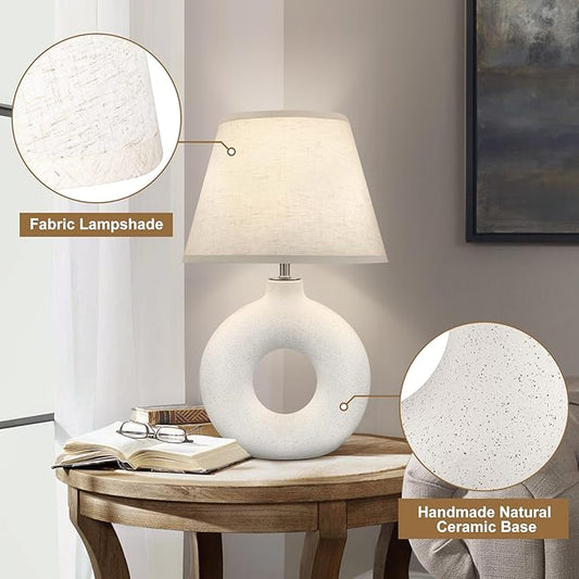 Boho Table Lamp for Living Room Bedroom 21"