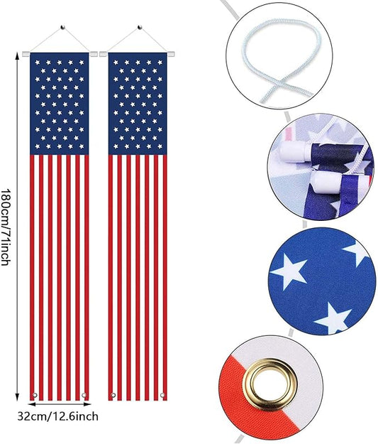 Memorial Day Banner Indoor and Outdoor Hanging (2 Pcs)